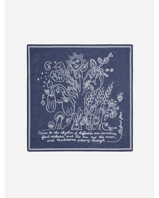 ARKET Blue Café Printed Bandana for men