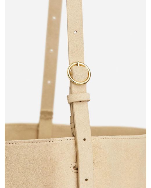 ARKET White Suede Tote Bag