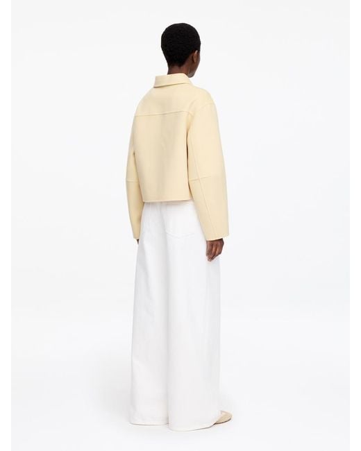ARKET White Doublé Wool-Blend Overshirt