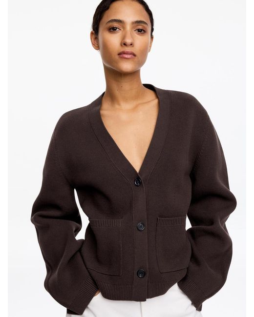 ARKET Black Cotton Cardigan