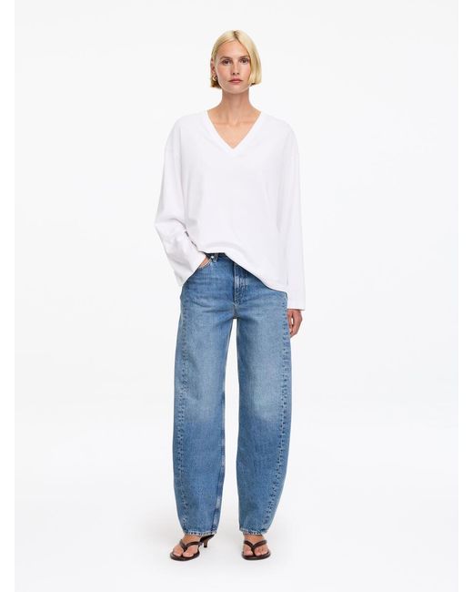 ARKET Blue Bloom Barrel Jeans