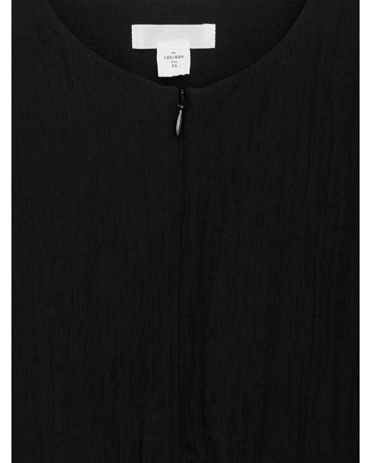 ARKET Black Bubble-Hem Top
