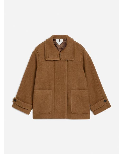 ARKET Brown Wool-Blend Jacket