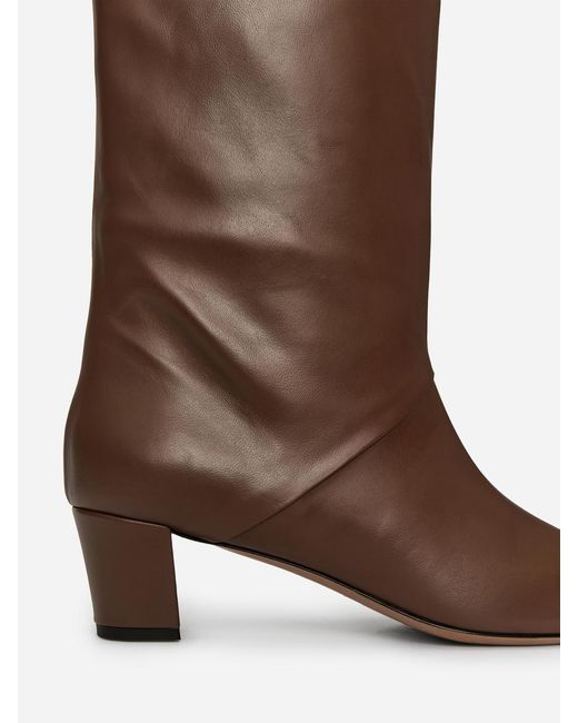 ARKET Black Mid-Calf Leather Boots