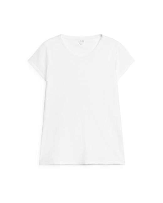 ARKET White T-Shirt Aus Baumwollstretch