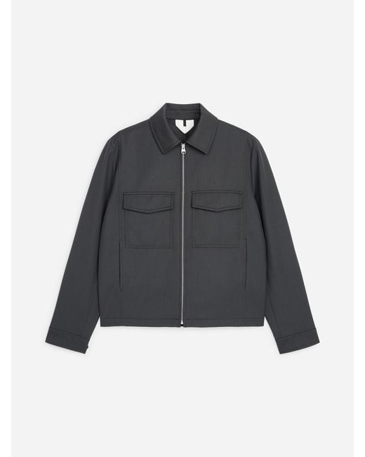 ARKET Blue Relaxed Wool Blend Jacket for men