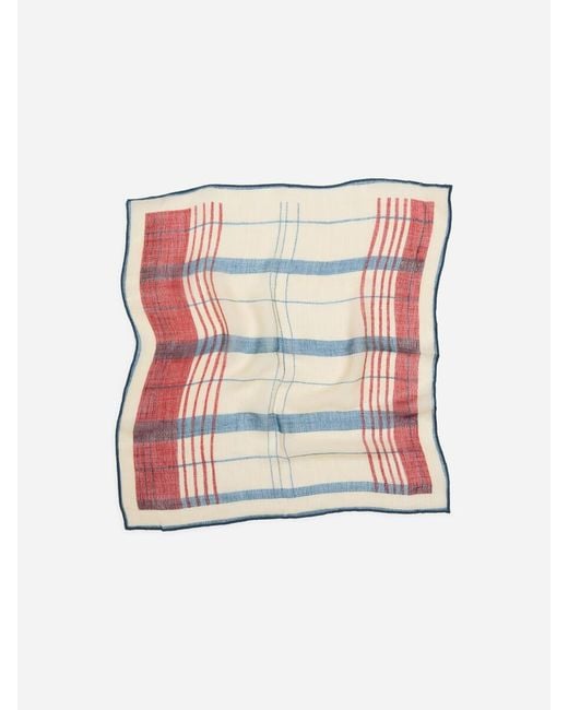 ARKET Blue Checked Wool Scarf for men