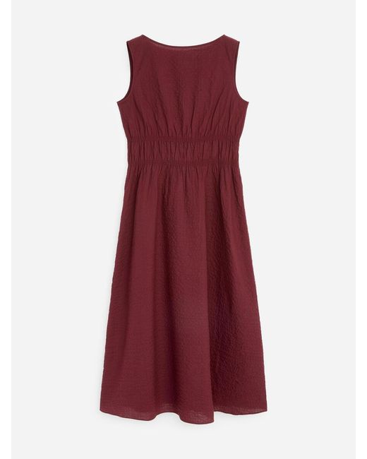 ARKET Red Seersucker Dress