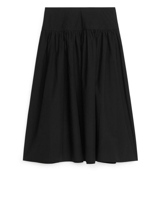 ARKET Black A-line Skirt