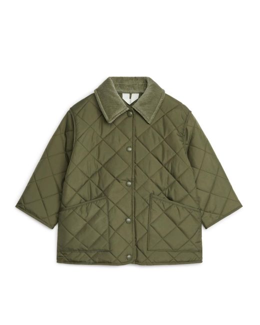 ARKET Green Quilted Jacket