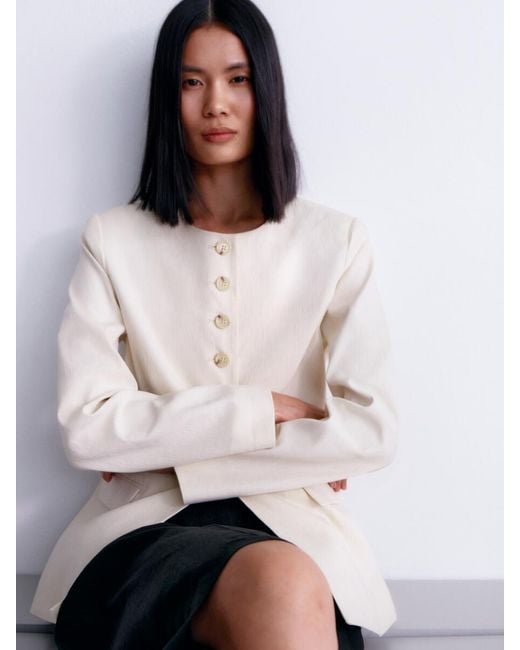 ARKET Natural Linen-Blend Blazer