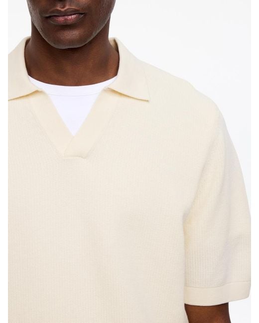 ARKET White Textured Polo Shirt for men