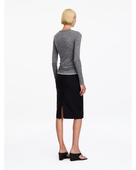 ARKET Gray Long-Sleeved Merino Top