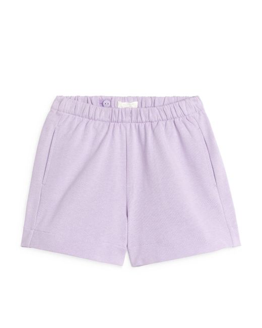 ARKET Purple French Terry Shorts