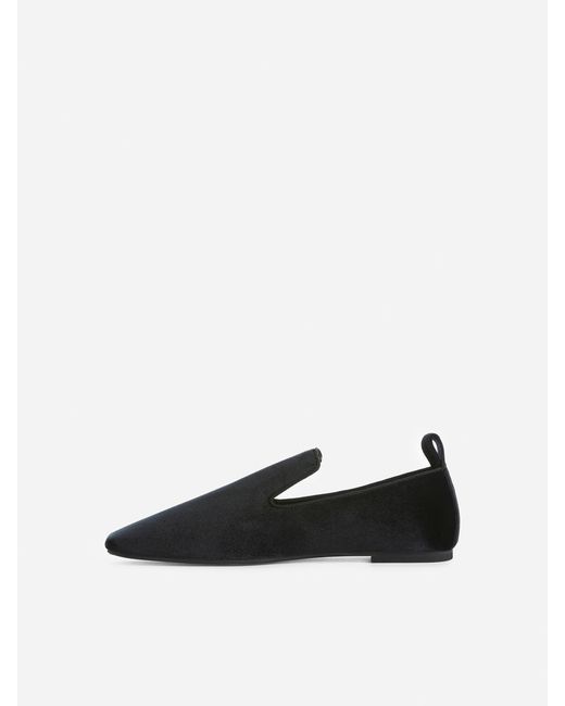 ARKET Black Indoor Velvet Loafers