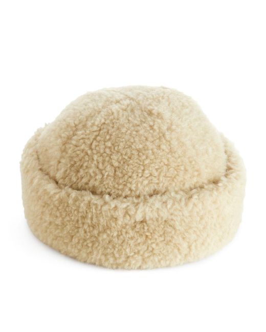 ARKET Natural Wool Teddy Hat