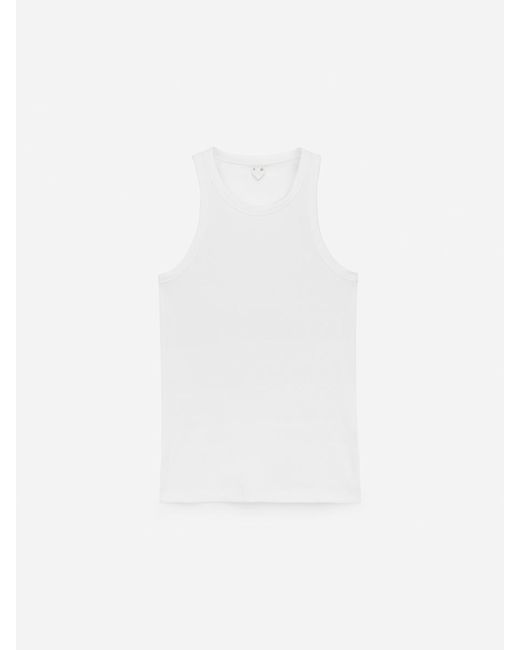 ARKET White Rib Racer Tank Top