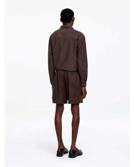 ARKET Red Linen Shorts for men