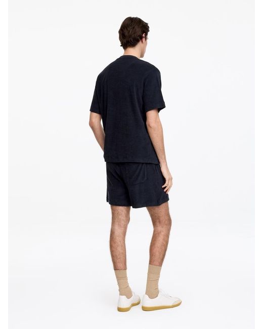 ARKET Blue Cotton Towelling T-Shirt for men