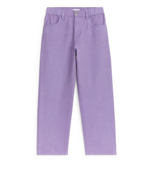 ARKET Purple Pull-on Denim Trousers