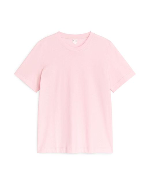 ARKET Pink Crew-neck T-shirt