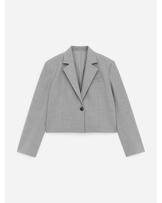 ARKET Gray Cropped Blazer