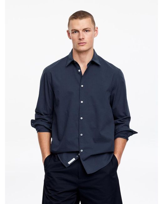 ARKET Blue Regular Cotton Lyocell Shirt for men
