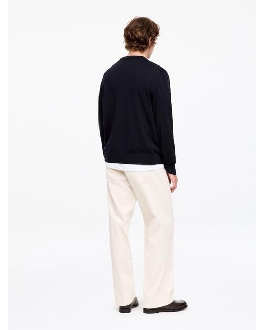 ARKET Black Fine Knit Merino Jumper for men