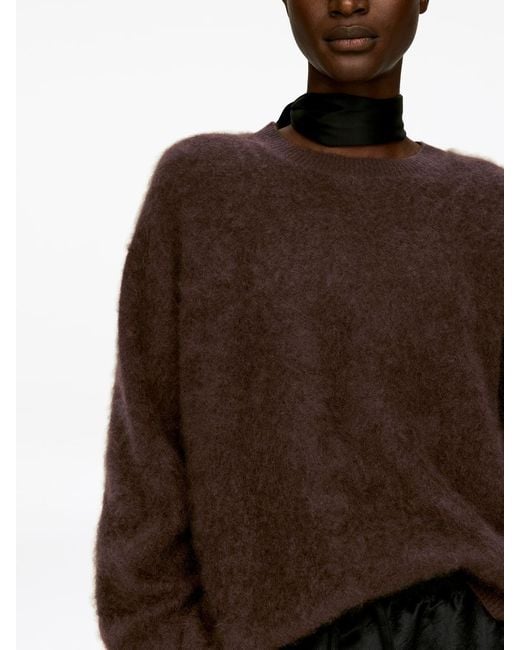 ARKET Brown Pure Brushed-Cashmere Jumper​