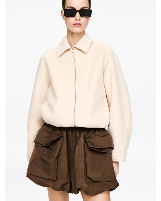 ARKET Natural Mini Bubble Skirt