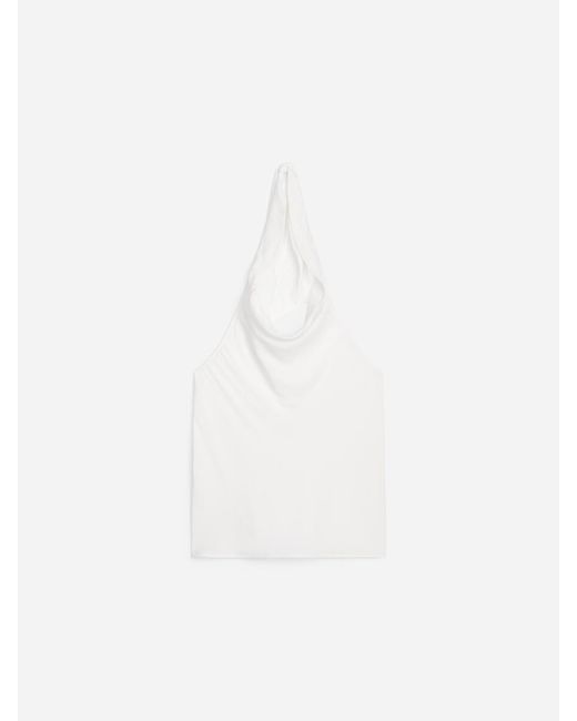 ARKET White Linen Blend Halterneck Top