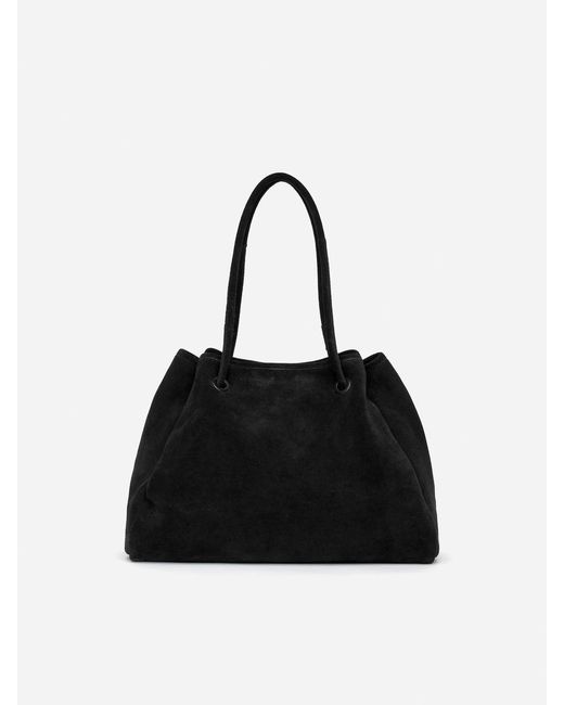 ARKET Blue Suede Tote Bag
