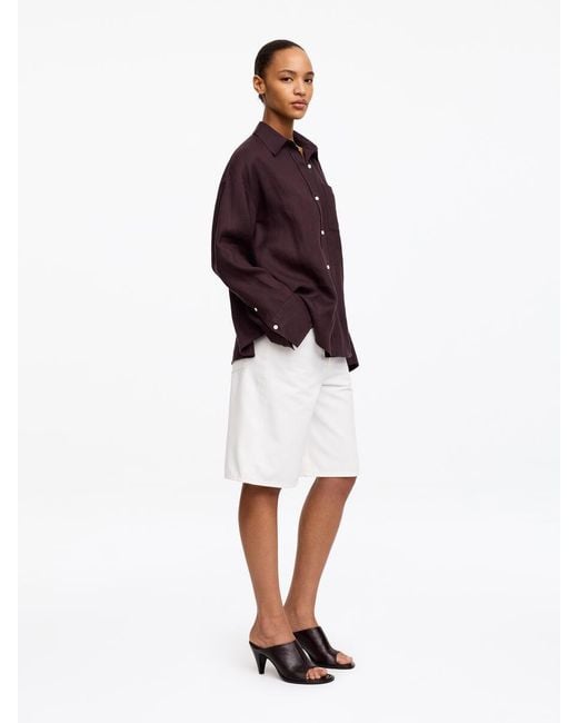 ARKET Purple Linen Shirt