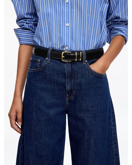 ARKET Blue Leather Belt