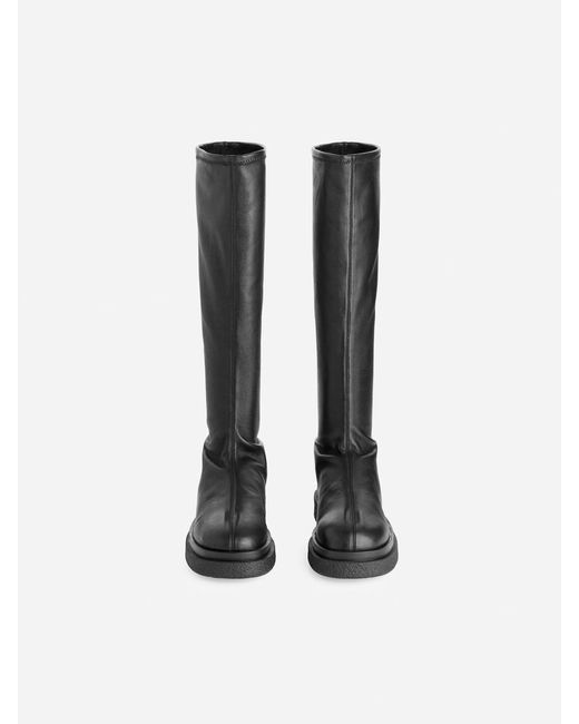 ARKET Black Chunky Leather Boots