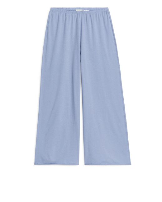 ARKET Blue Cotton Pyjama Trousers