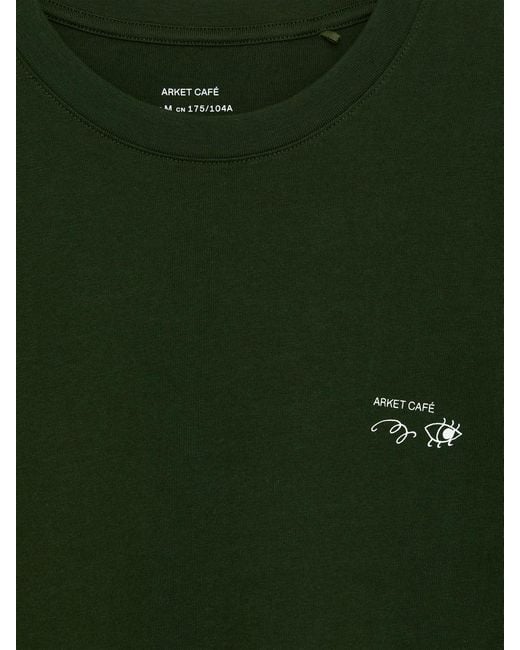 ARKET Green Café Long Sleeve T-Shirt for men