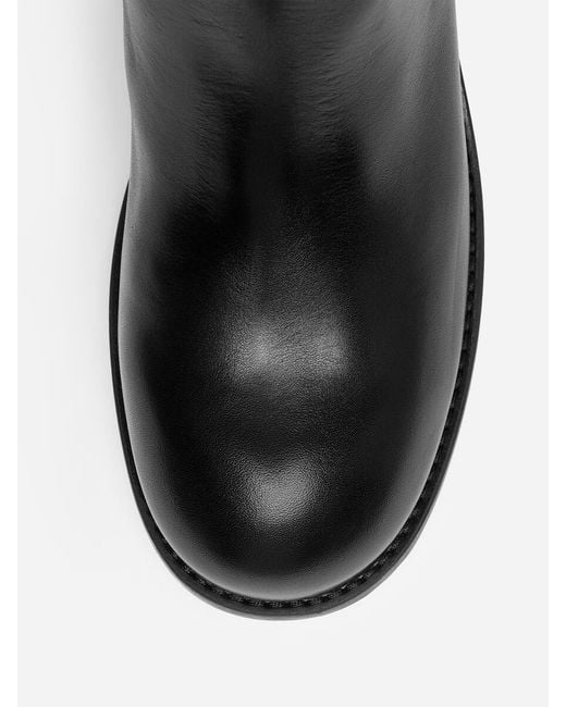 ARKET Black Knee-High Leather Boots