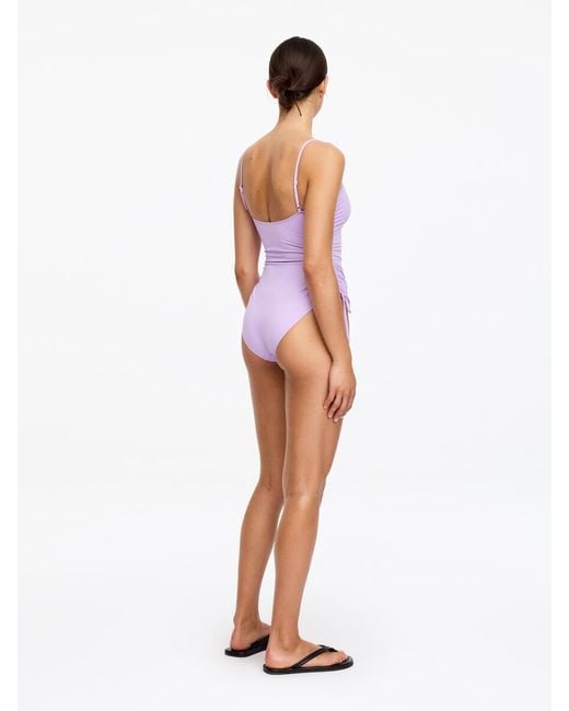 ARKET Purple Strap Swimsuit