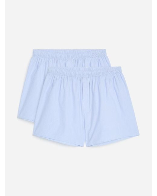 ARKET Blue Woven Boxers, Set Of 2 for men