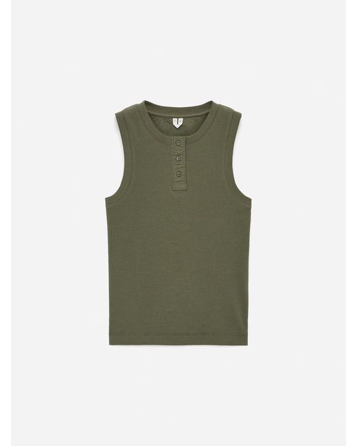 ARKET Green Rib Tank Top