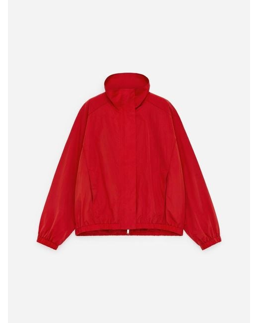 ARKET Red Funnel-Neck Nylon Jacket