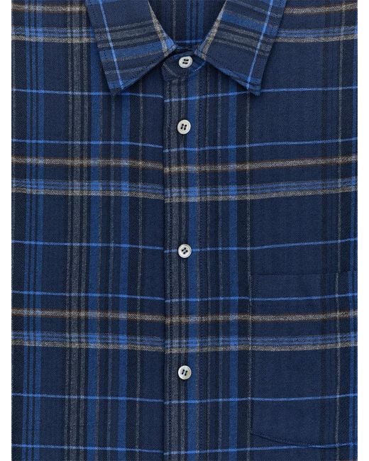 ARKET Blue Relaxed Flannel Shirt for men