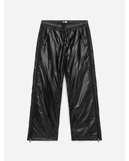 ARKET Black Padded Trousers