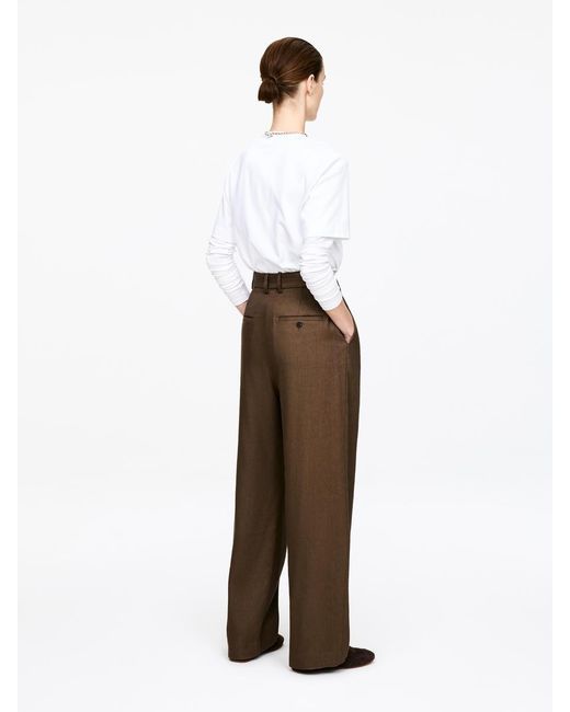 ARKET White Wide Tailored Trousers