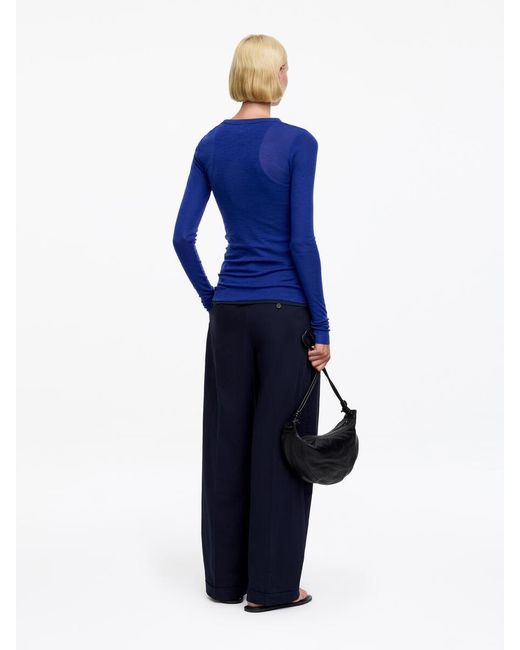 ARKET Blue Long-Sleeved Merino Top