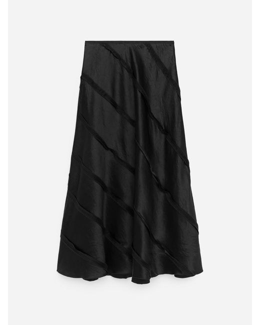 ARKET Black Fluid Skirt