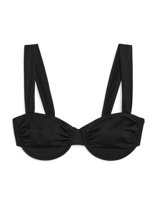ARKET Black Balconette Bikini Top