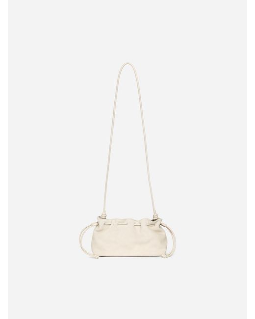 ARKET White Split Suede Mini Pouch