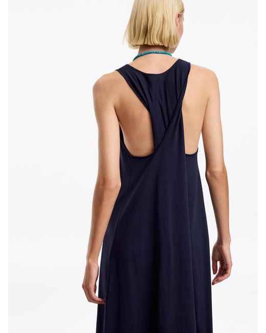 ARKET Blue Twisted Back Maxi Dress